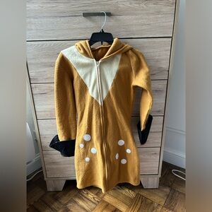 Reindeer Zip Up Christmas Sweater Size S